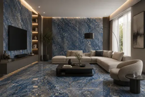 Ambianță cu Granum Blu 74x148