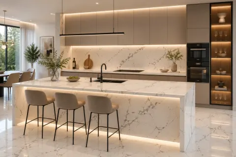 Marmi Effect Bianco 120x280